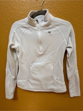 Obermeyer White Quarter-Zip Fleece Pullover - Small